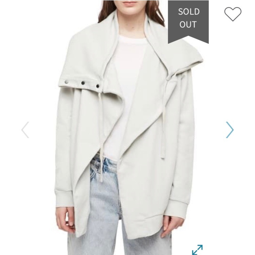 All saints Brooke Knit cream jacket size small